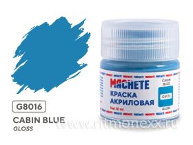 Краска акриловая MACHETE 10 мл, Cabin blue (Светло-синий, глянцевый)
