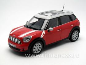 Mini Cooper red with white roof 2010