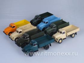 Набор 8 моделей: ГАЗ-51А, ГАЗ-51Т, ГАЗ-63А, ГАЗ-63 (в двух цветах)