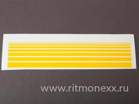 Набор декалей-желтых цветовых полос для оформления моделей, 195х40 мм