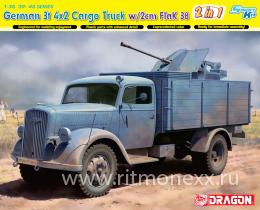 Немецкий грузовик German 3t 4x2 Truck w/2cm FlaK 38 (2 in 1)