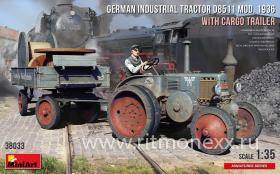 Немецкий промышленный трактор D8511  1936 г. с прицепом