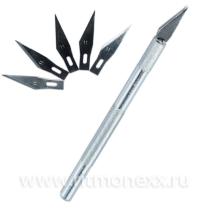 Нож модельный (6 предметов, металлическая цанга)