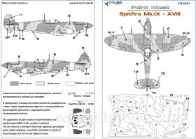 Окрасочная маска Spitfire Mk.IX - XVIII - camouflage