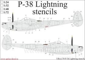 P-38 Lightning stencils
