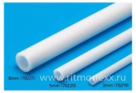Пластиковые трубки (круглые белые) внешний диаметр 3мм, внутренний -2мм, длина 40см (6шт)