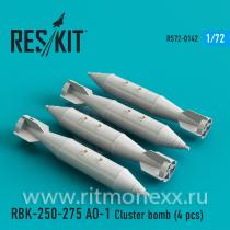 RBK-250-275 AO-1 Cluster bomb (4 pcs) (Su-7, Su-17, Su-22, Su-24, Su-25, Su-34, MiG-21, MiG-27)