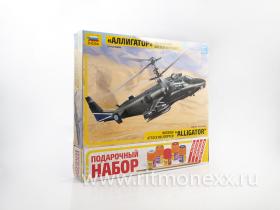 Российский боевой вертолет "Аллигатор" Ка-52 с клеем, кисточкой и красками