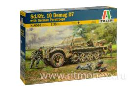 Sd.Kfz. 10 Demag D7 с немецкими десантниками