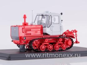 Трактор Т-150 гусеничный (красный/белый)