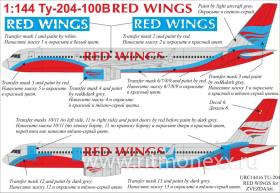 Tu-204 RED WINGS for Zvezda kit