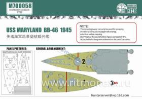 USS Maryland Bb-46 1945 (For Trumpeter 05770)