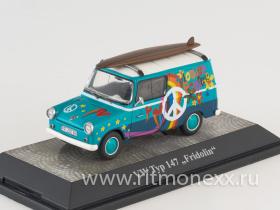 VW typ 147 Fridolin, turqois/white with Surfboards