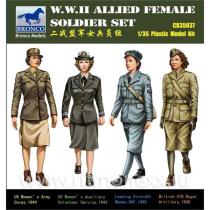 W.W.II Allied Female Soldier Set  (4 figures)