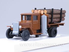 ЗИС-41 Грузовик газогенераторный с кузовом для перевозки леса (коричневый)